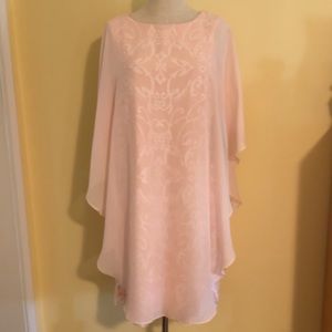 Elegant Beautiful Peach & White Party Dress by Studio One NY